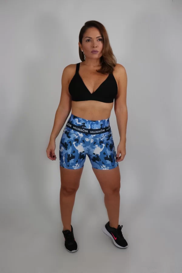 Short Azul estampado