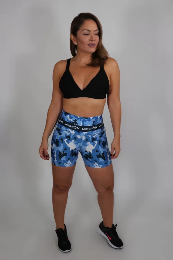 Short Azul estampado